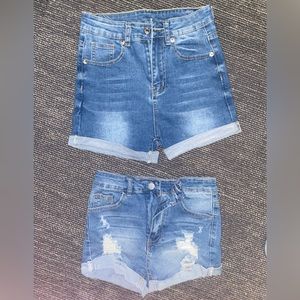 Two pairs of XS Jean shorts